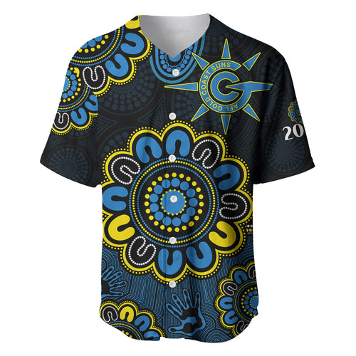 custom-personalised-afl-gold-coast-suns-2009-aboriginal-blue-style-baseball-jersey