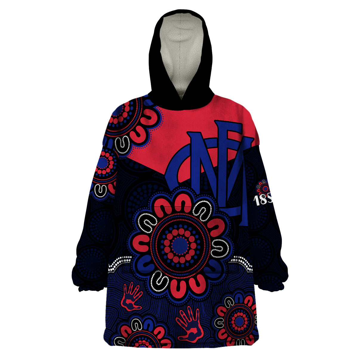 afl-melbourne-demons-1858-aboriginal-wearable-blanket-hoodie