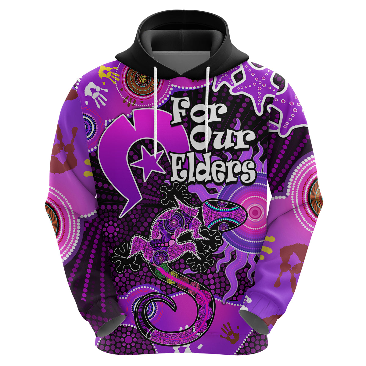 aboriginal-naidoc-week-2023-hoodie-turtle-lizard-sun