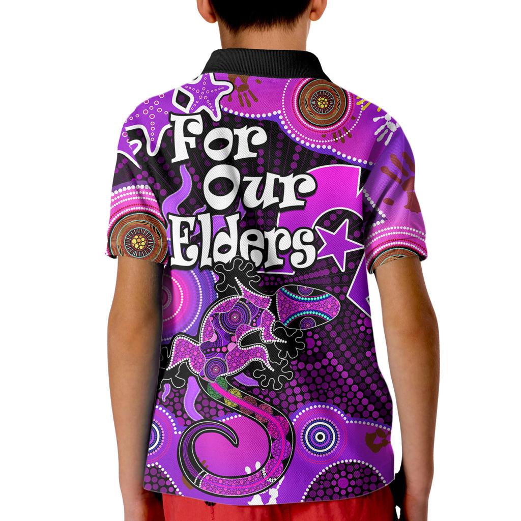 aboriginal-naidoc-week-2023-kid-polo-shirt-turtle-lizard-sun