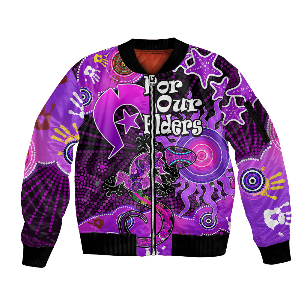 aboriginal-naidoc-week-2023-sleeve-zip-bomber-jacket-turtle-lizard-sun