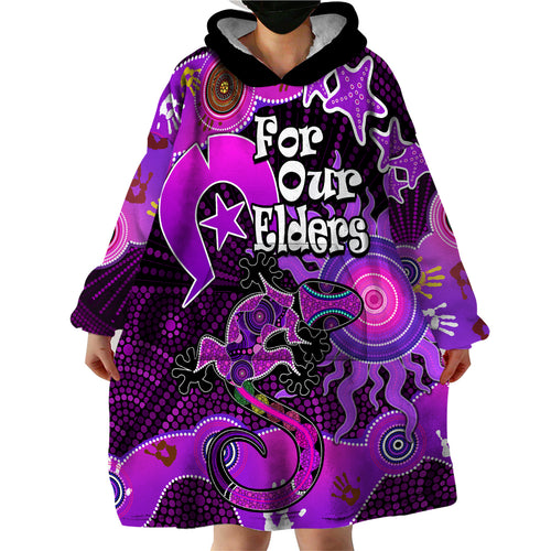 aboriginal-naidoc-week-2023-wearable-blanket-hoodie-turtle-lizard-sun