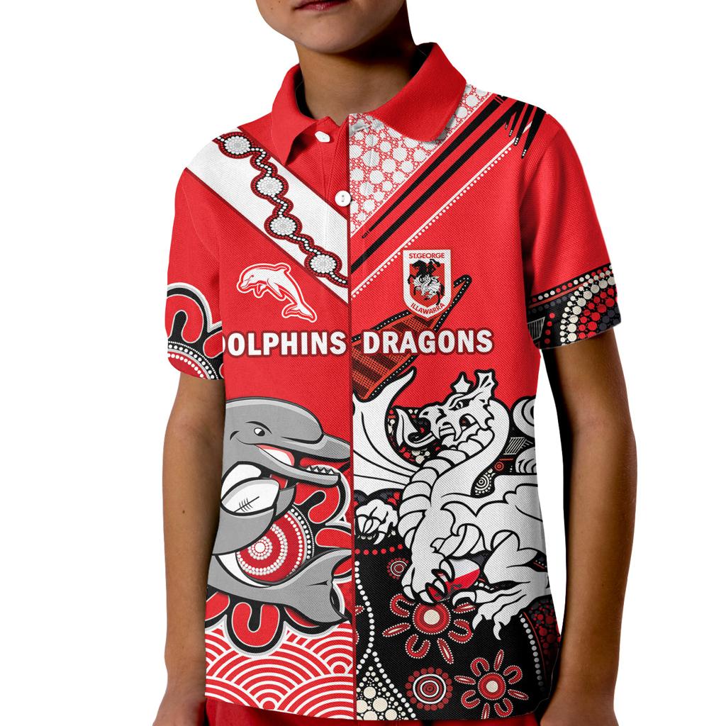 custom-text-and-number-dolphins-and-dragons-rugby-kid-polo-shirt-together-indigenous