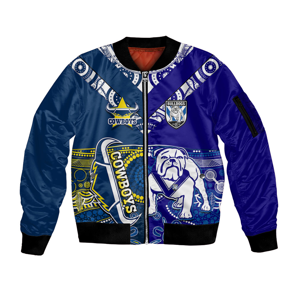 custom-text-and-number-bulldogs-and-cowboys-rugby-sleeve-zip-bomber-jacket-together-indigenous