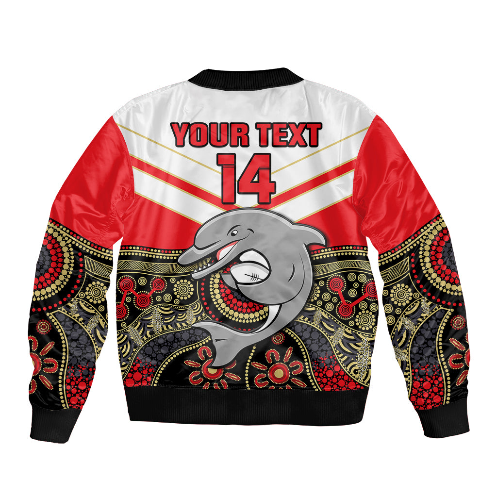 custom-text-and-number-dolphins-rugby-sleeve-zip-bomber-jacket-indigenous-dynamic-version