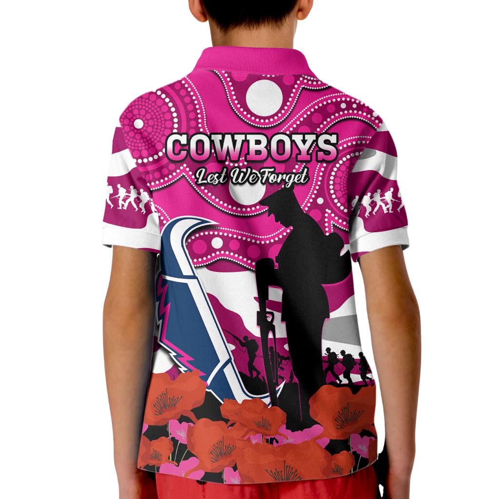 cowboys-rugby-anzac-2023-kid-polo-shirt-poppy-mix-aboriginal-magenta-version