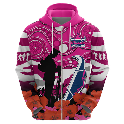 custom-text-and-number-cowboys-rugby-anzac-2023-hoodie-poppy-mix-aboriginal-magenta-version