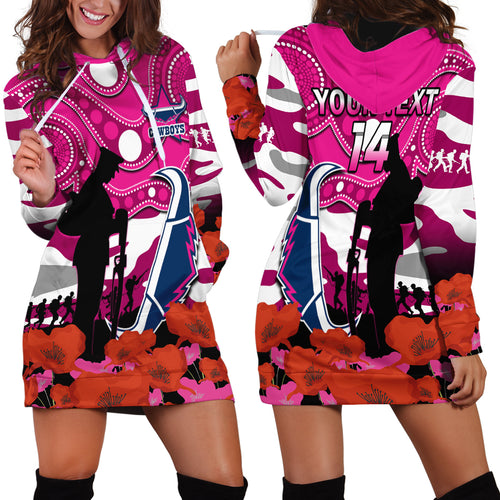 custom-text-and-number-cowboys-rugby-anzac-2023-hoodie-dress-poppy-mix-aboriginal-magenta-version