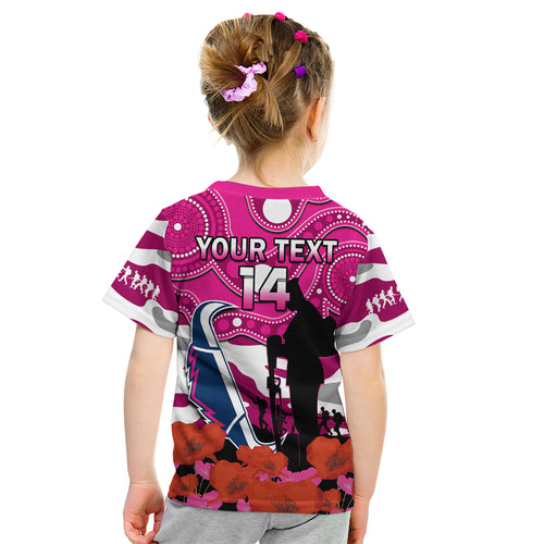custom-text-and-number-cowboys-rugby-anzac-2023-kid-t-shirt-poppy-mix-aboriginal-magenta-version
