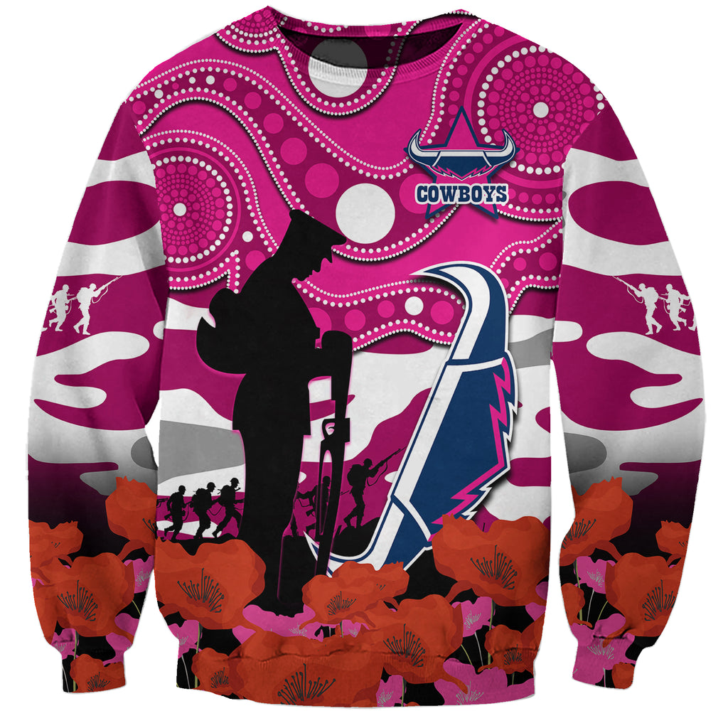 custom-text-and-number-cowboys-rugby-anzac-2023-sweatshirt-poppy-mix-aboriginal-magenta-version