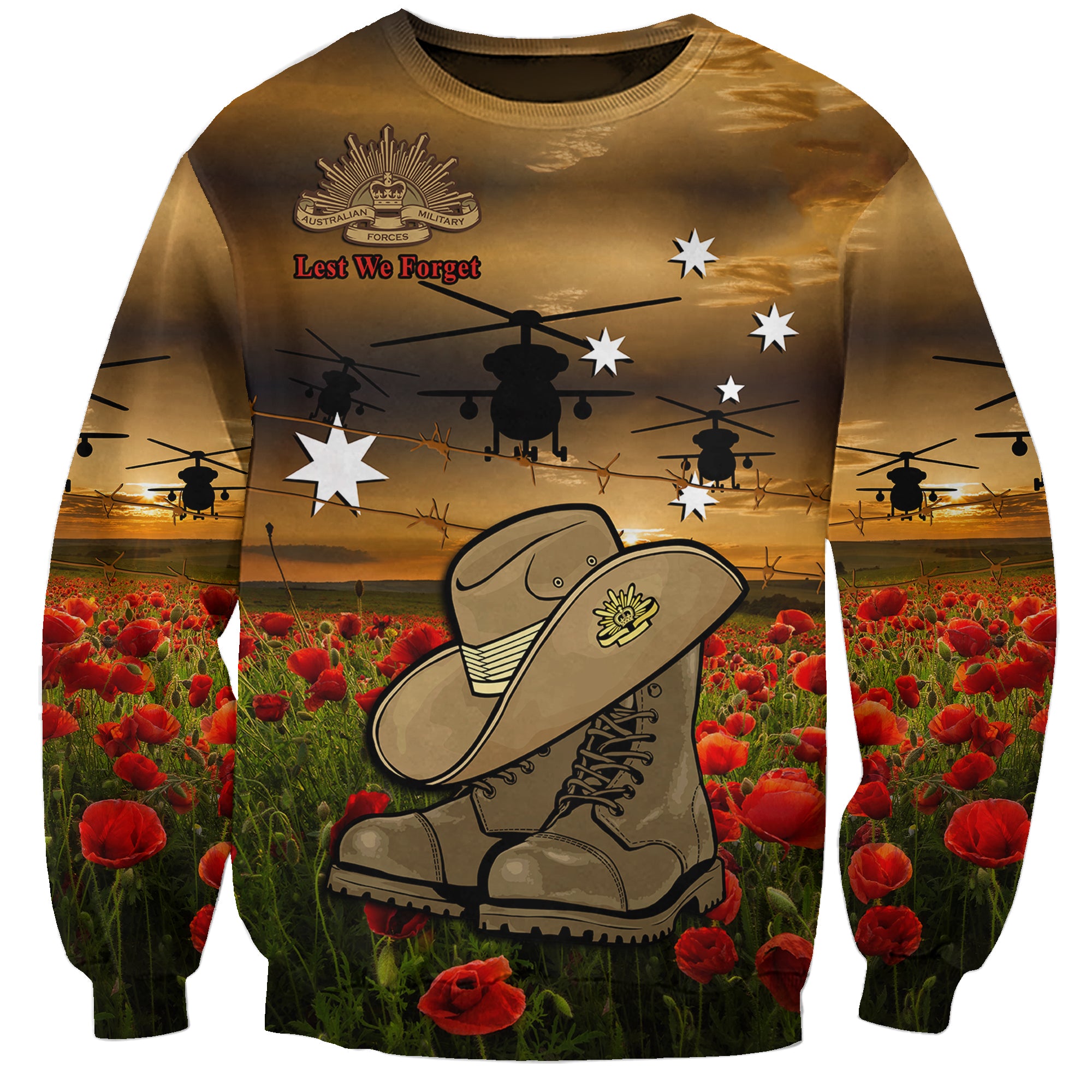australian-anzac-sweatshirt-slouch-hat-and-army-boots-with-poppy