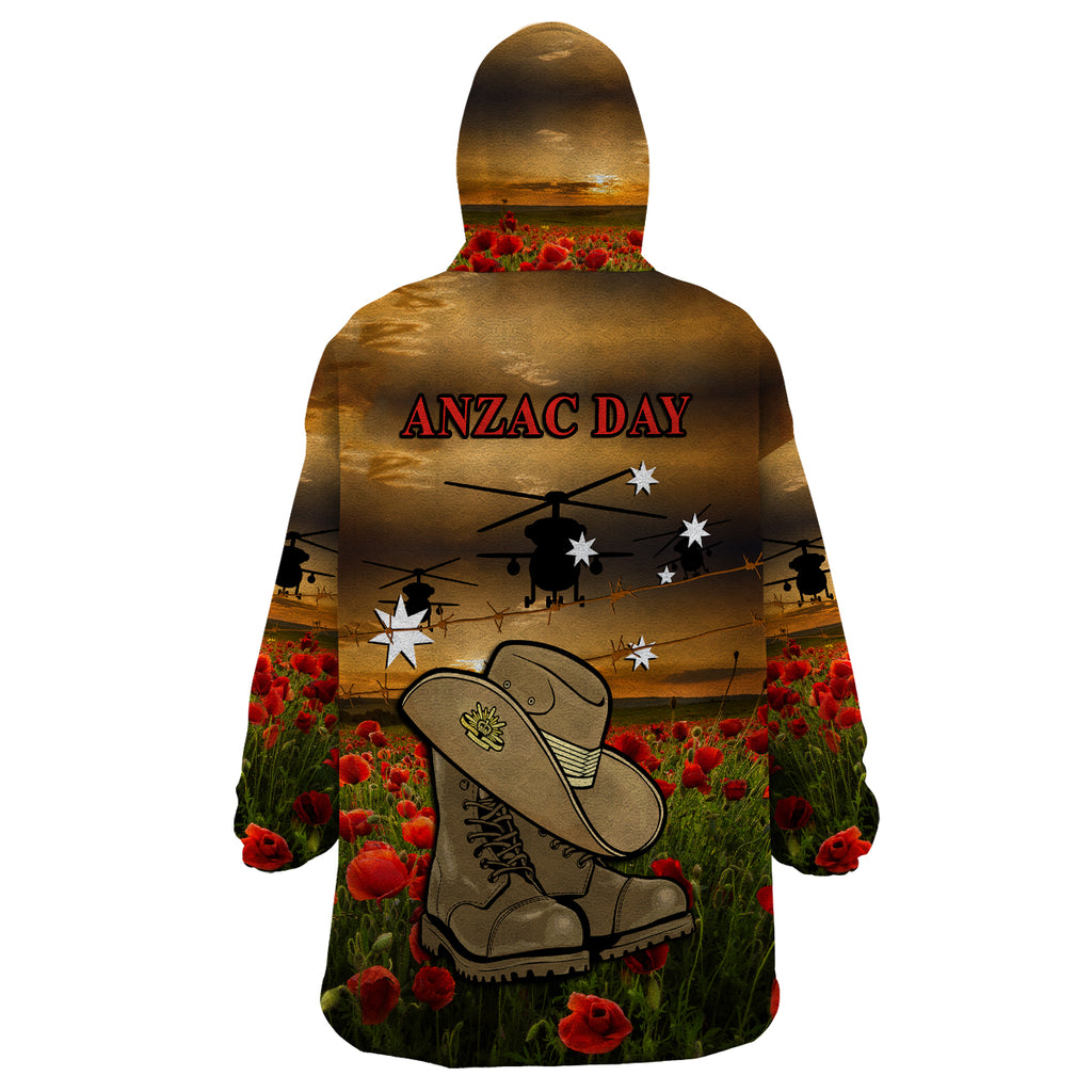 australian-anzac-wearable-blanket-hoodie-slouch-hat-and-army-boots-with-poppy