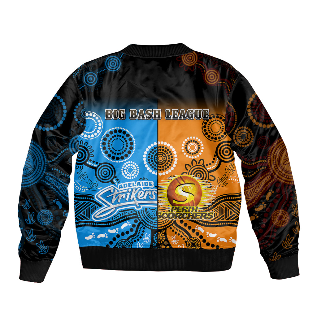 perth-scorchers-and-adelaide-strikers-cricket-sleeve-zip-bomber-jacket-aboriginal-art
