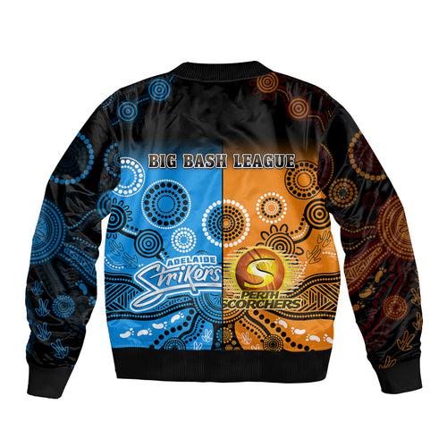 perth-scorchers-and-adelaide-strikers-cricket-sleeve-zip-bomber-jacket-aboriginal-art