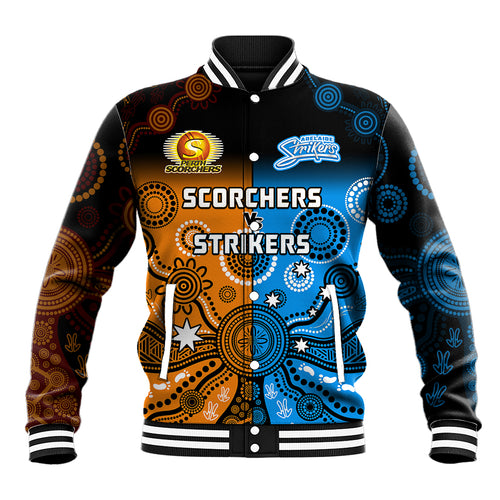 custom-text-and-number-perth-scorchers-and-adelaide-strikers-cricket-baseball-jacket-aboriginal-art
