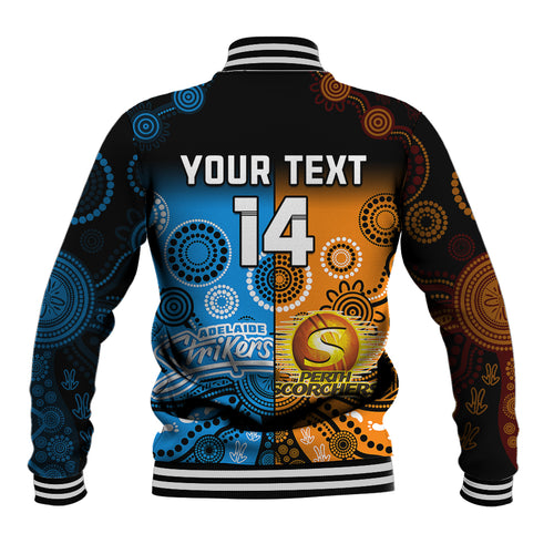 custom-text-and-number-perth-scorchers-and-adelaide-strikers-cricket-baseball-jacket-aboriginal-art
