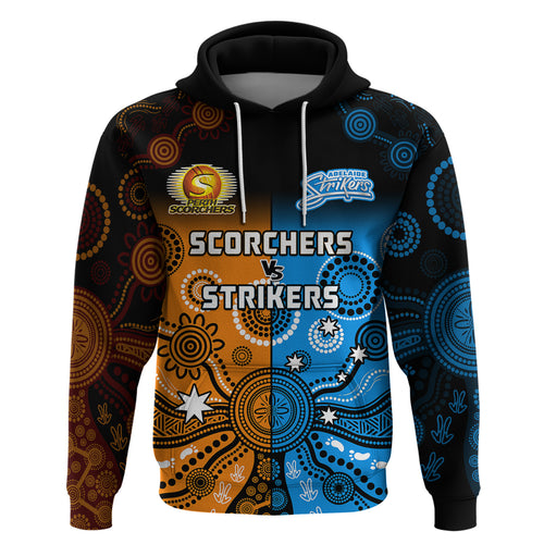 custom-text-and-number-perth-scorchers-and-adelaide-strikers-cricket-hoodie-aboriginal-art