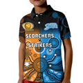 custom-text-and-number-perth-scorchers-and-adelaide-strikers-cricket-kid-polo-shirt-aboriginal-art