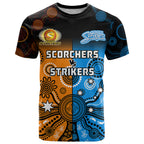 custom-text-and-number-perth-scorchers-and-adelaide-strikers-cricket-t-shirt-aboriginal-art