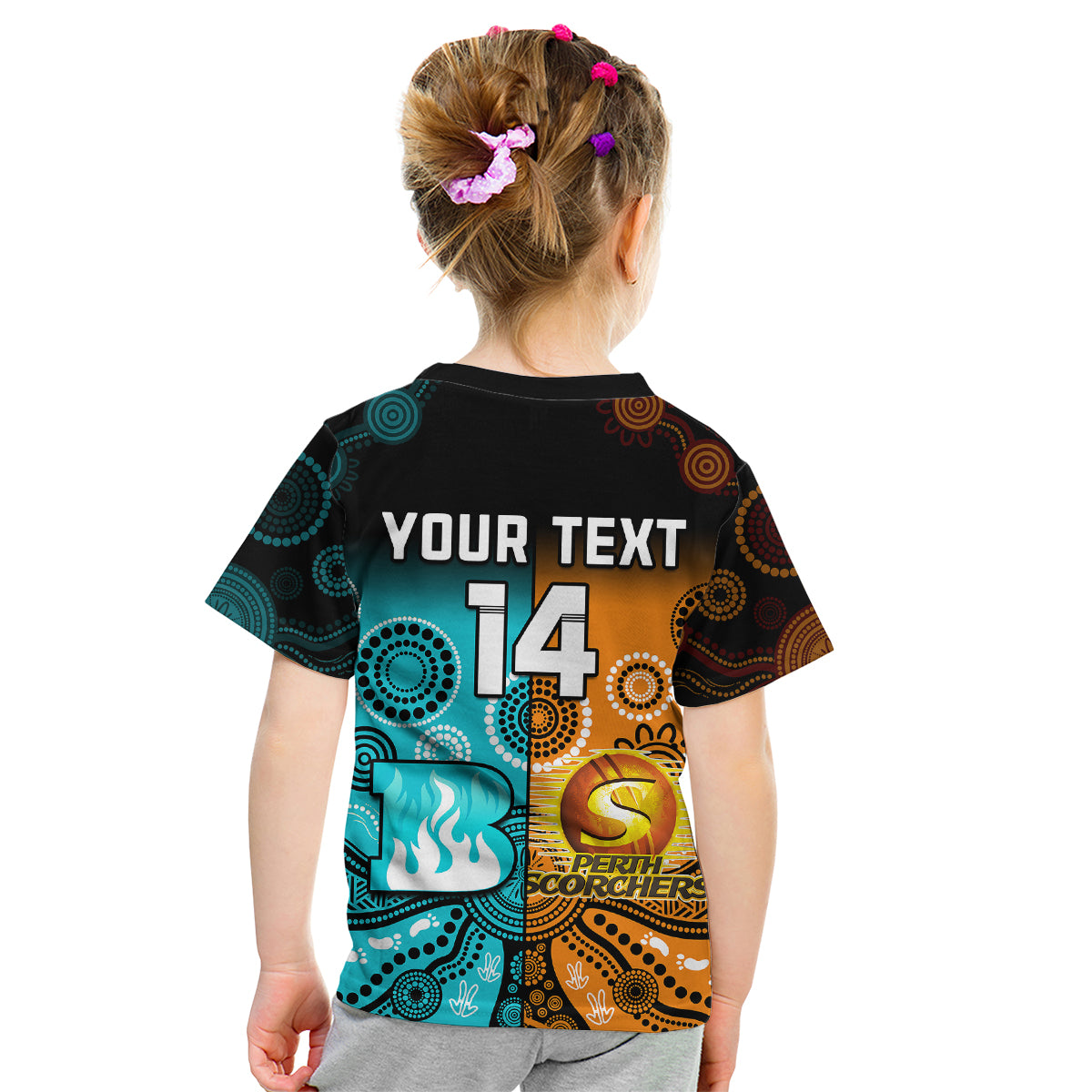 custom-text-and-number-perth-scorchers-and-brisbane-heat-cricket-kid-t-shirt-aboriginal-art