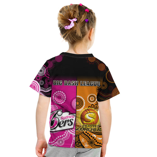 perth-scorchers-and-sydney-sixers-cricket-kid-t-shirt-aboriginal-art