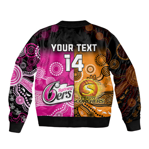 custom-text-and-number-perth-scorchers-and-sydney-sixers-cricket-bomber-jacket-aboriginal-art