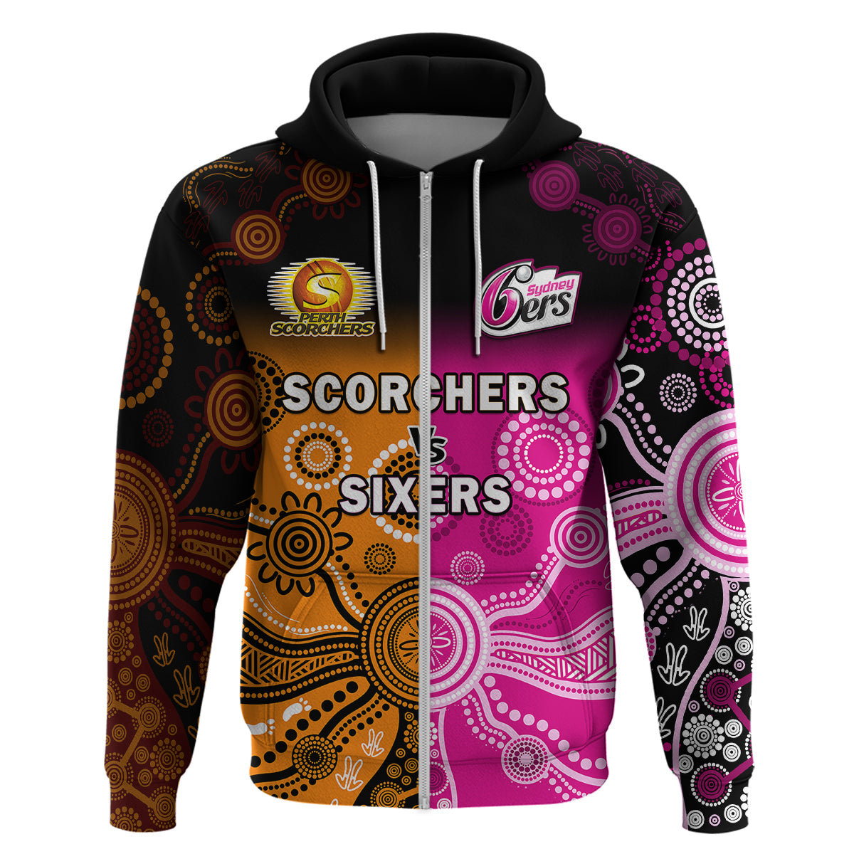 custom-text-and-number-perth-scorchers-and-sydney-sixers-cricket-hoodie-aboriginal-art