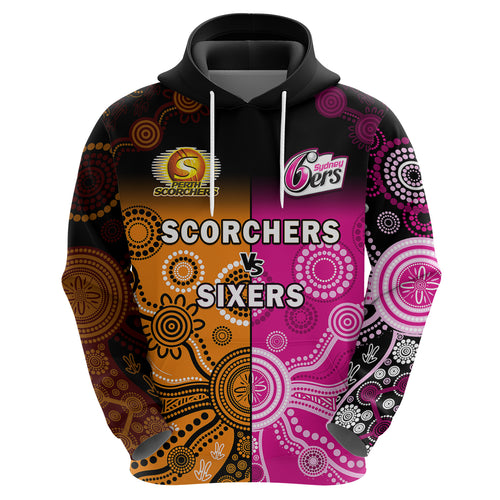 custom-text-and-number-perth-scorchers-and-sydney-sixers-cricket-hoodie-aboriginal-art