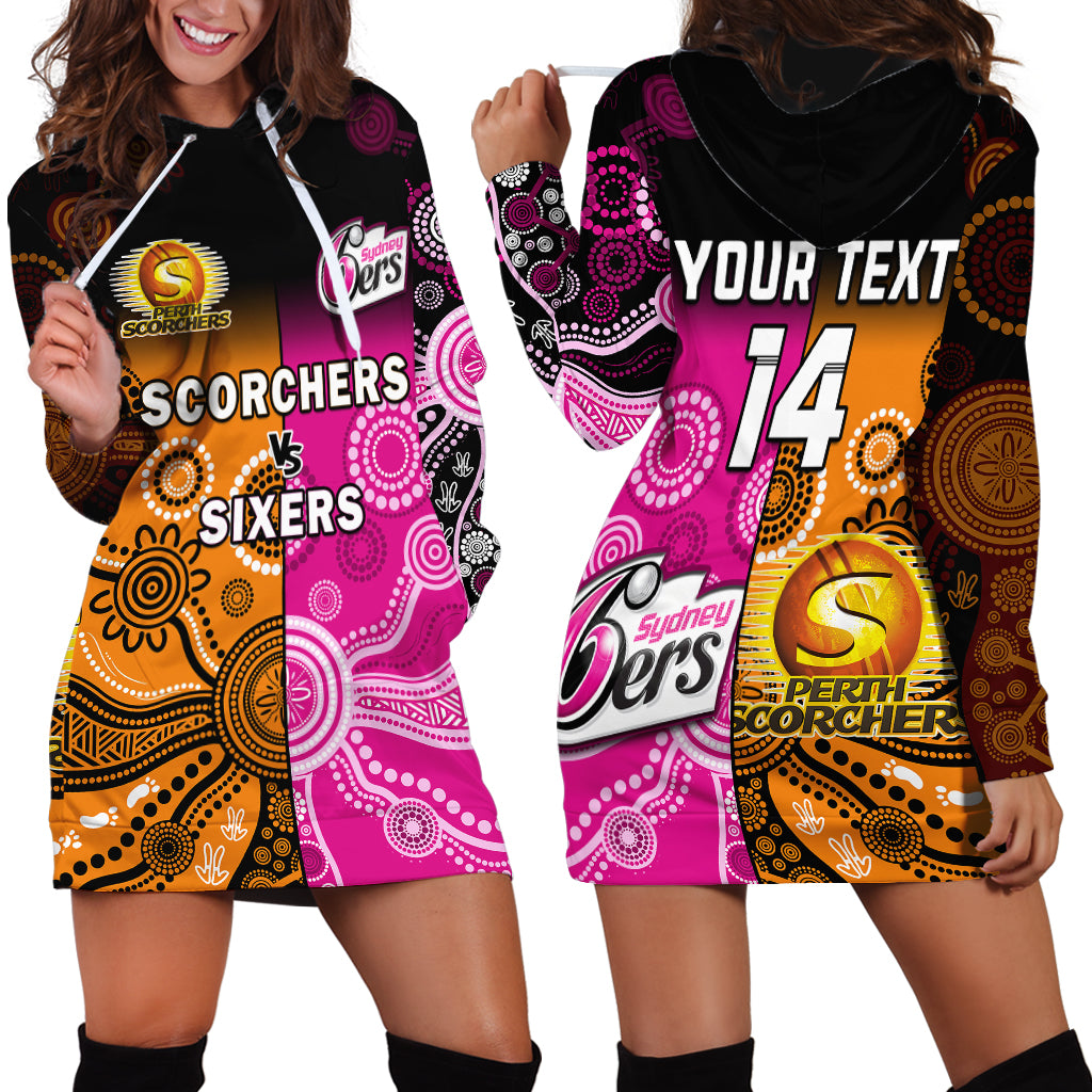 custom-text-and-number-perth-scorchers-and-sydney-sixers-cricket-hoodie-dress-aboriginal-art