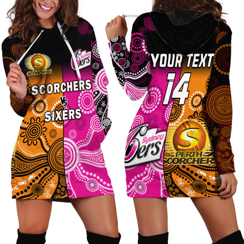 custom-text-and-number-perth-scorchers-and-sydney-sixers-cricket-hoodie-dress-aboriginal-art