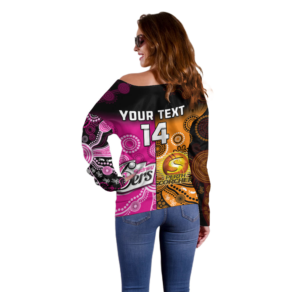 custom-text-and-number-perth-scorchers-and-sydney-sixers-cricket-off-shoulder-sweater-aboriginal-art