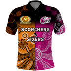 custom-text-and-number-perth-scorchers-and-sydney-sixers-cricket-polo-shirt-aboriginal-art