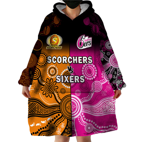 custom-text-and-number-perth-scorchers-and-sydney-sixers-cricket-wearable-blanket-hoodie-aboriginal-art