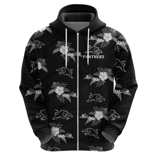custom-text-and-number-panthers-rugby-hoodie-polynesian-tribal-mix-tropical-hawaiian-style