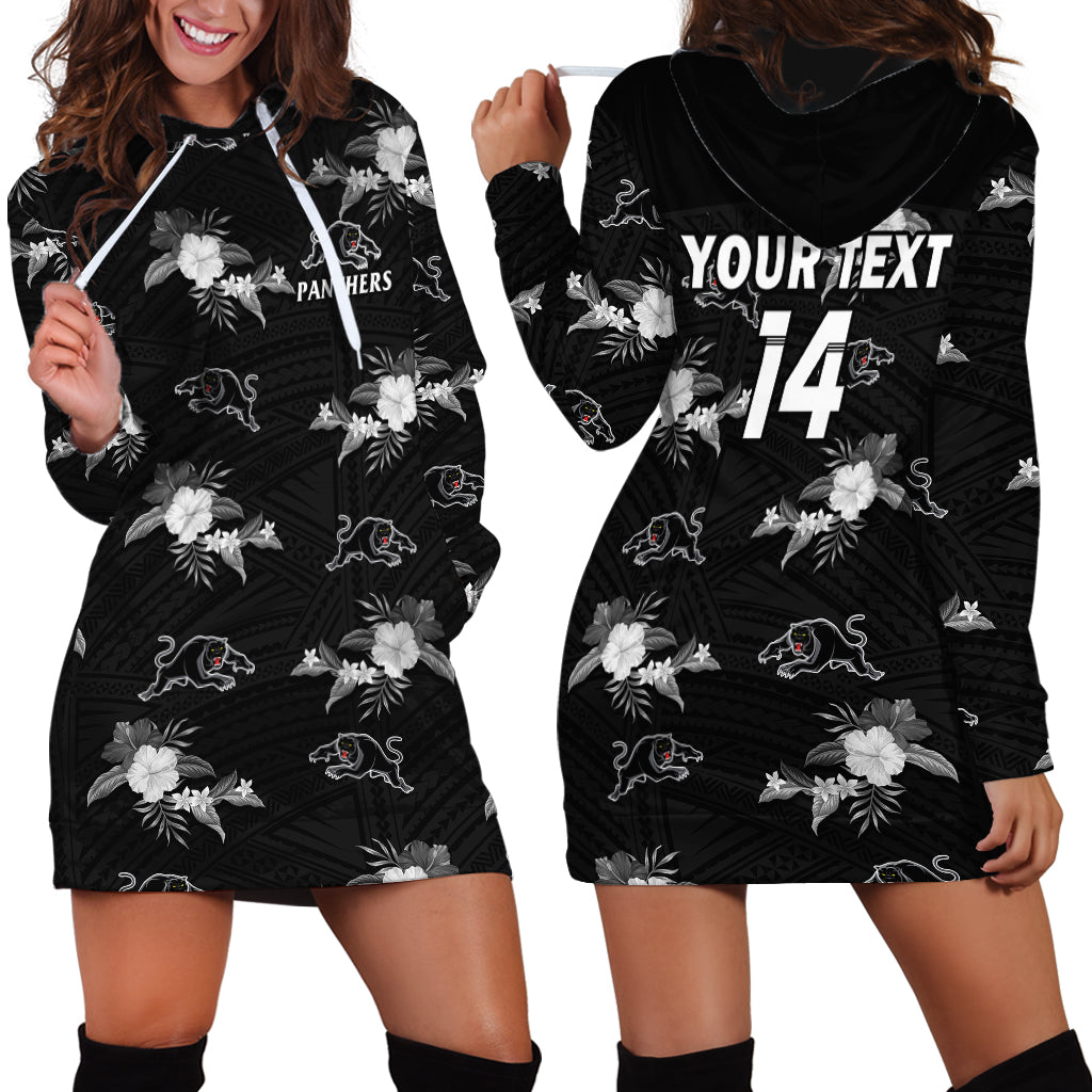 custom-text-and-number-panthers-rugby-hoodie-dress-polynesian-tribal-mix-tropical-hawaiian-style