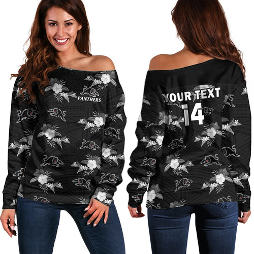 custom-text-and-number-panthers-rugby-off-shoulder-sweater-polynesian-tribal-mix-tropical-hawaiian-style