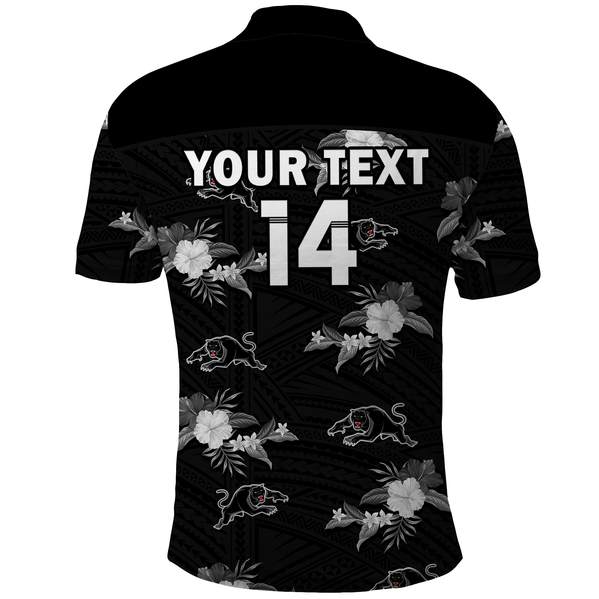 custom-text-and-number-panthers-rugby-polo-shirt-polynesian-tribal-mix-tropical-hawaiian-style
