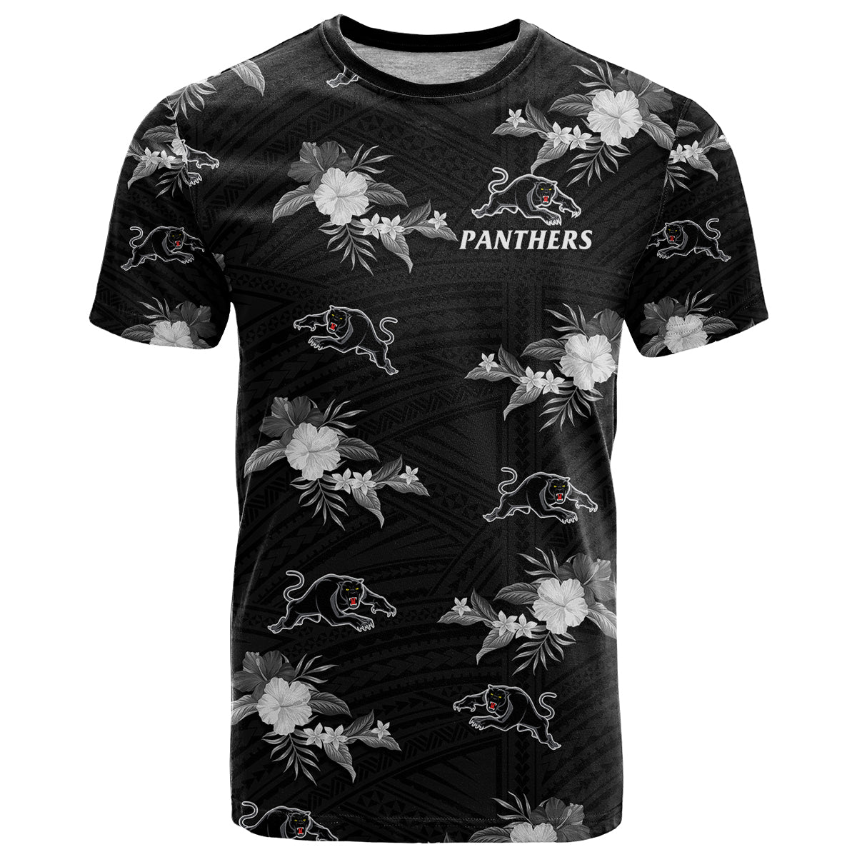 custom-text-and-number-panthers-rugby-t-shirt-polynesian-tribal-mix-tropical-hawaiian-style