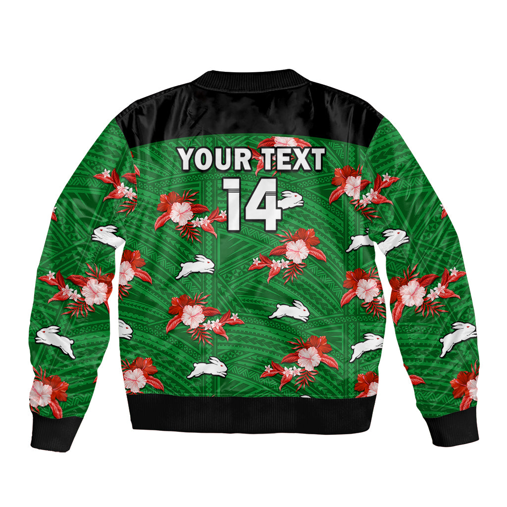 custom-text-and-number-rabbitohs-rugby-bomber-jacket-polynesian-tribal-mix-tropical-hawaiian-style