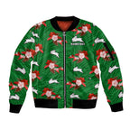 custom-text-and-number-rabbitohs-rugby-sleeve-zip-bomber-jacket-polynesian-tribal-mix-tropical-hawaiian-style
