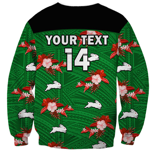 custom-text-and-number-rabbitohs-rugby-sweatshirt-polynesian-tribal-mix-tropical-hawaiian-style
