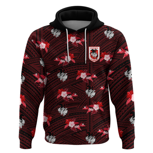 custom-text-and-number-dragons-rugby-hoodie-polynesian-tribal-mix-tropical-hawaiian-style