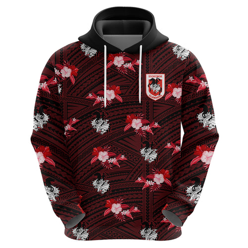 custom-text-and-number-dragons-rugby-hoodie-polynesian-tribal-mix-tropical-hawaiian-style