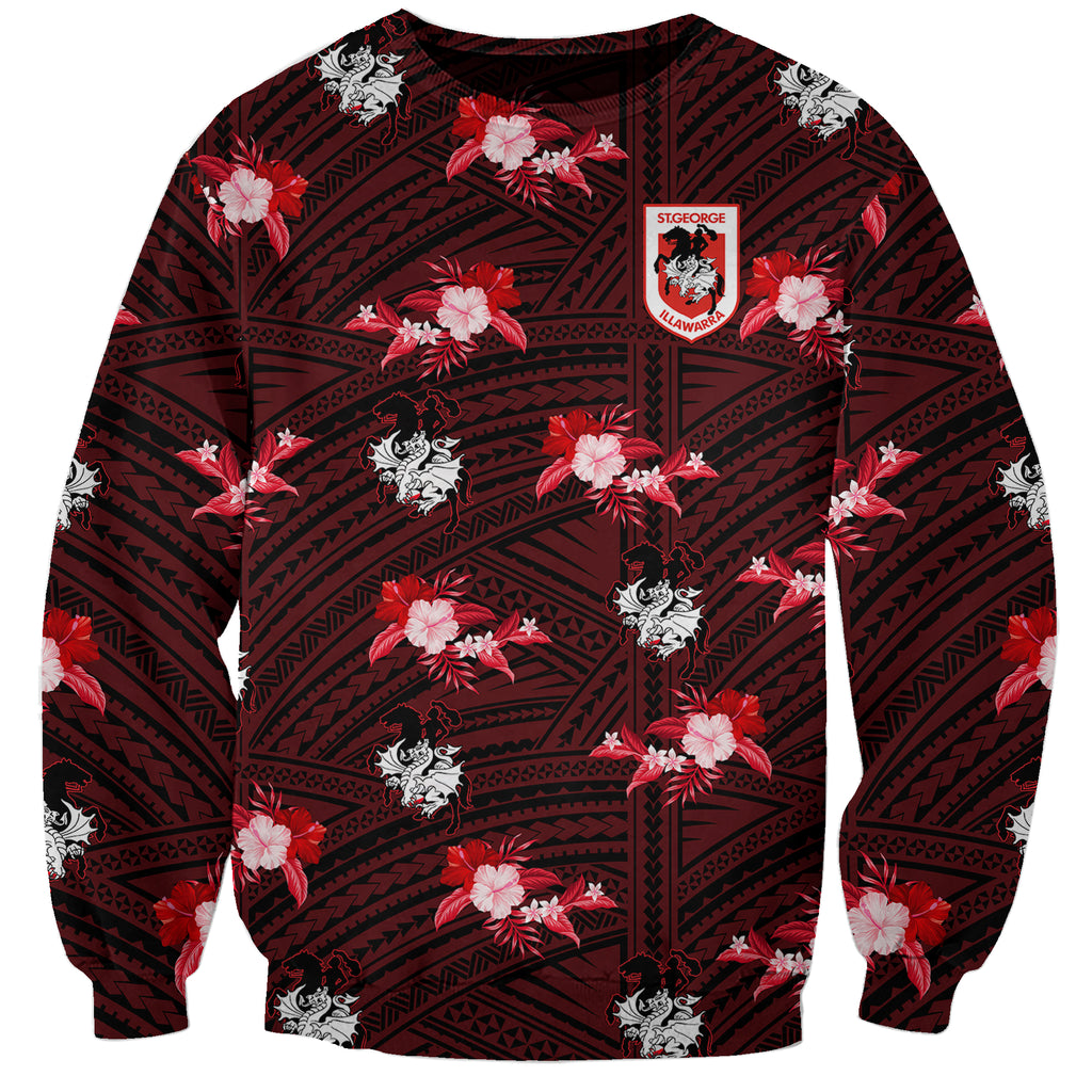 custom-text-and-number-dragons-rugby-sweatshirt-polynesian-tribal-mix-tropical-hawaiian-style
