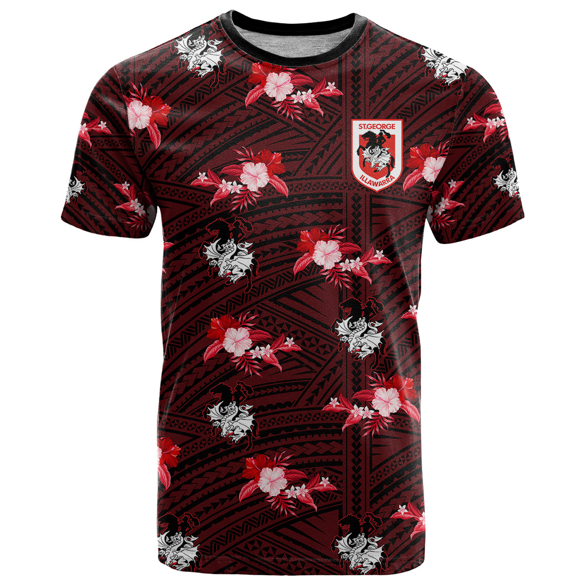 custom-text-and-number-dragons-rugby-t-shirt-polynesian-tribal-mix-tropical-hawaiian-style