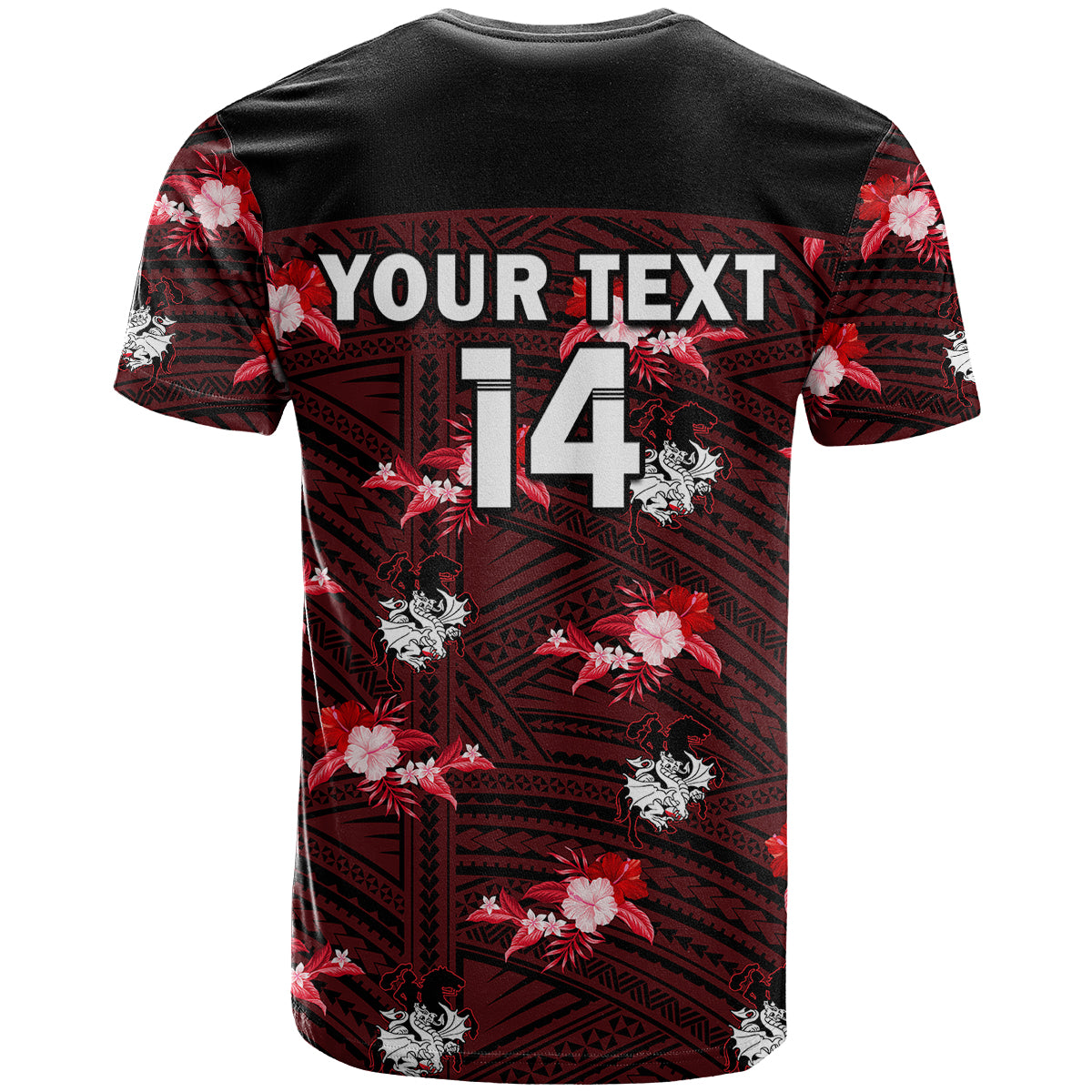 custom-text-and-number-dragons-rugby-t-shirt-polynesian-tribal-mix-tropical-hawaiian-style