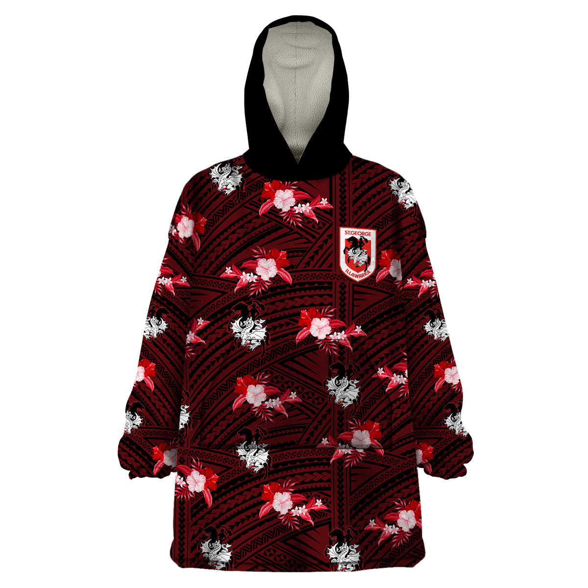 custom-text-and-number-dragons-rugby-wearable-blanket-hoodie-polynesian-tribal-mix-tropical-hawaiian-style