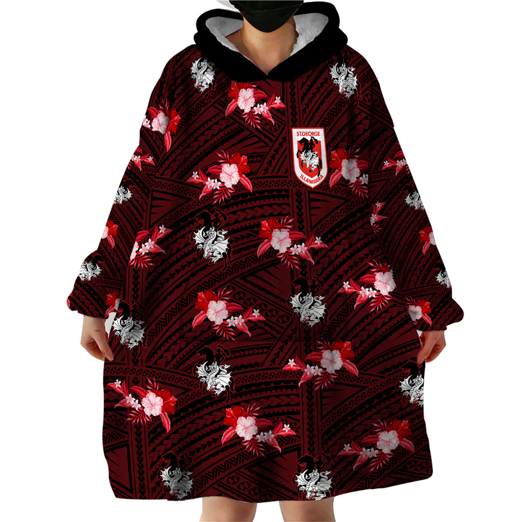 custom-text-and-number-dragons-rugby-wearable-blanket-hoodie-polynesian-tribal-mix-tropical-hawaiian-style