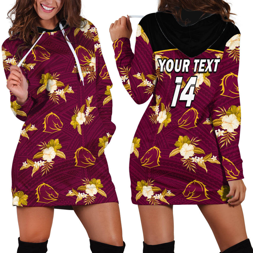 custom-text-and-number-broncos-rugby-hoodie-dress-polynesian-tribal-mix-tropical-hawaiian-style