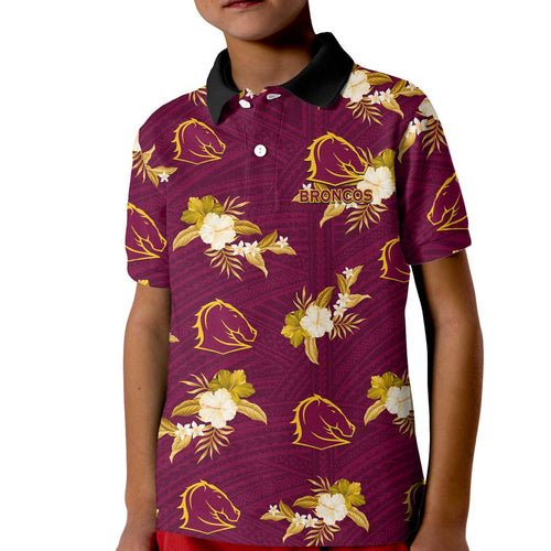 custom-text-and-number-broncos-rugby-kid-polo-shirt-polynesian-tribal-mix-tropical-hawaiian-style